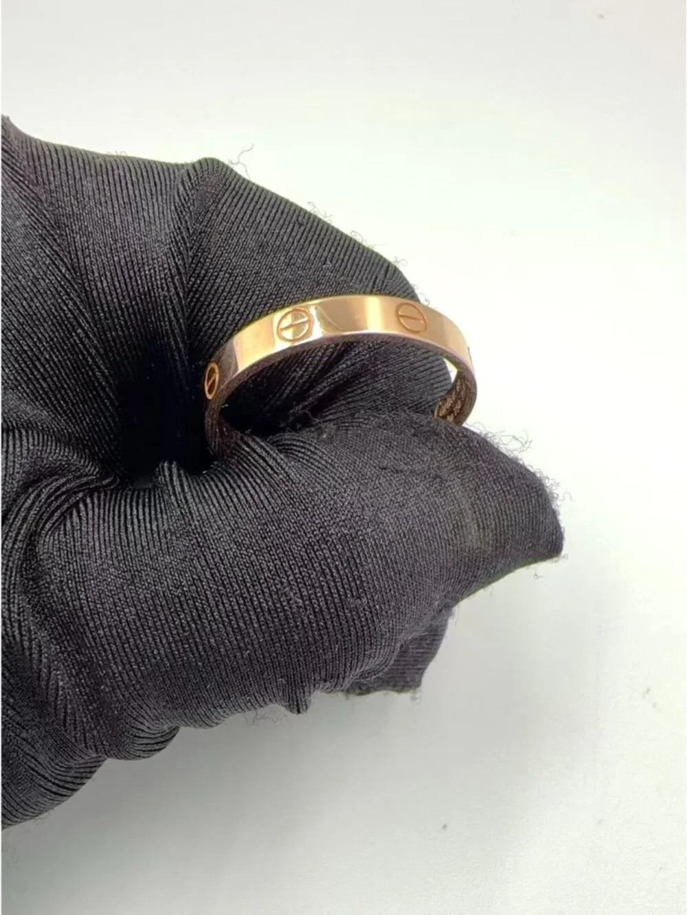 Pre-Owned Cartier 18K Love Wedding Band Ring Rose Gold Size69
